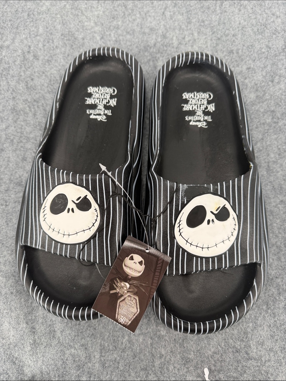 Disney Nightmare Before Christmas Tim Burton’s black and white slip on shoes 11